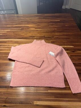 Nine West Blush Pink Mock Neck Sweater